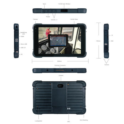 3G 8500mAh 8inch Windows Tablet, Z3735F IP67 Windows Tablet