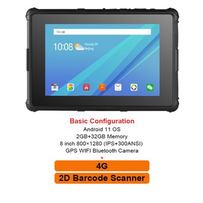 Pulgada rugosa 800X1280 IPS GPS IP67 Smart RF8R del Tablet PC 8 del OS de Android