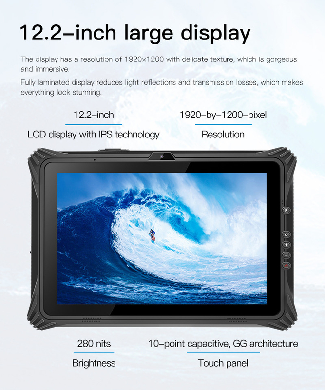 Tablet PC rugoso de Windows 10 IPS con el frente 2.0MP Rear 8.0MP Camera